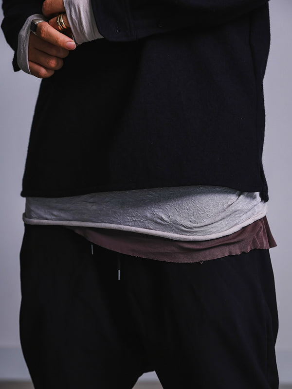 Craft Fabric Layered Turtle-neck L/S T-shirt [尾州コットン]【oyster】