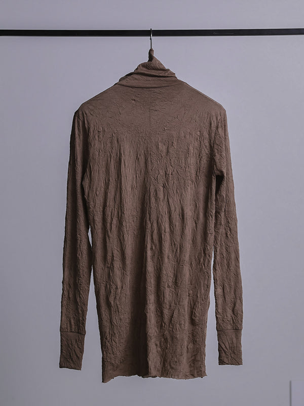 Craft Fabric Layered Turtle-neck L/S T-shirt [尾州コットン]【taupe】