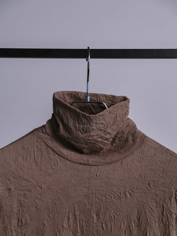Craft Fabric Layered Turtle-neck L/S T-shirt [尾州コットン]【taupe】