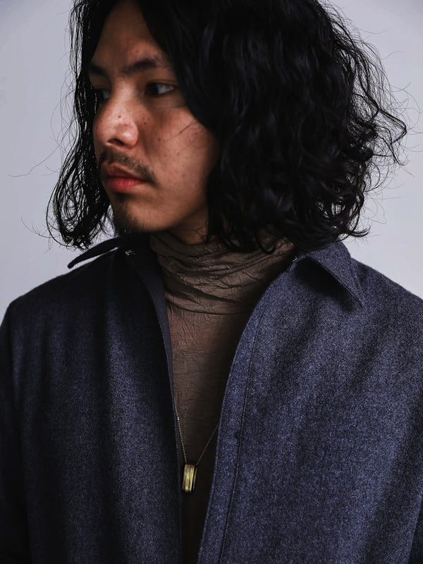 Craft Fabric Layered Turtle-neck L/S T-shirt [尾州コットン]【taupe】