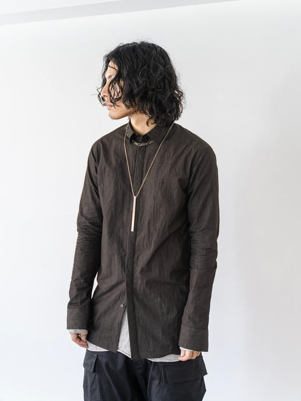 Textured Crease Shirt [Cigar Black]