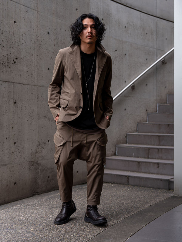 Velvet Suede Tailored Jacket [UMBER]