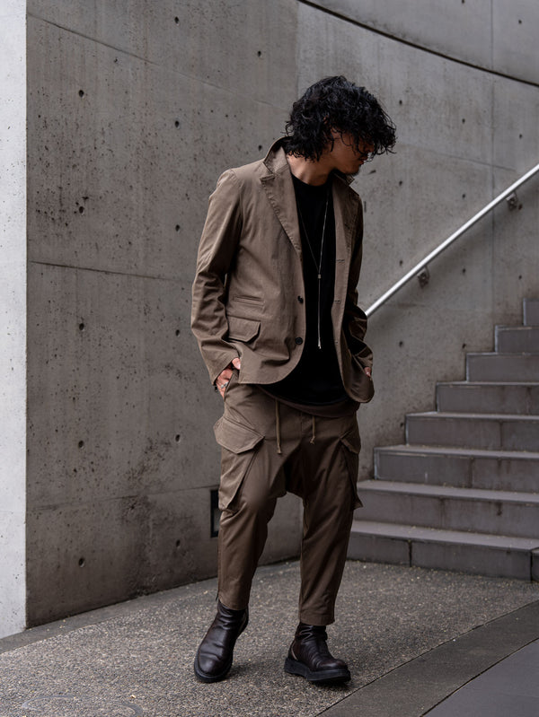 Velvet Suede Sarouel Crop Pants [UMBER]