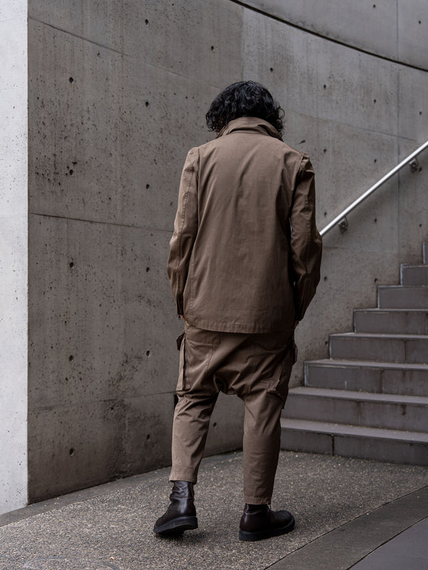 Velvet Suede Sarouel Crop Pants [UMBER]