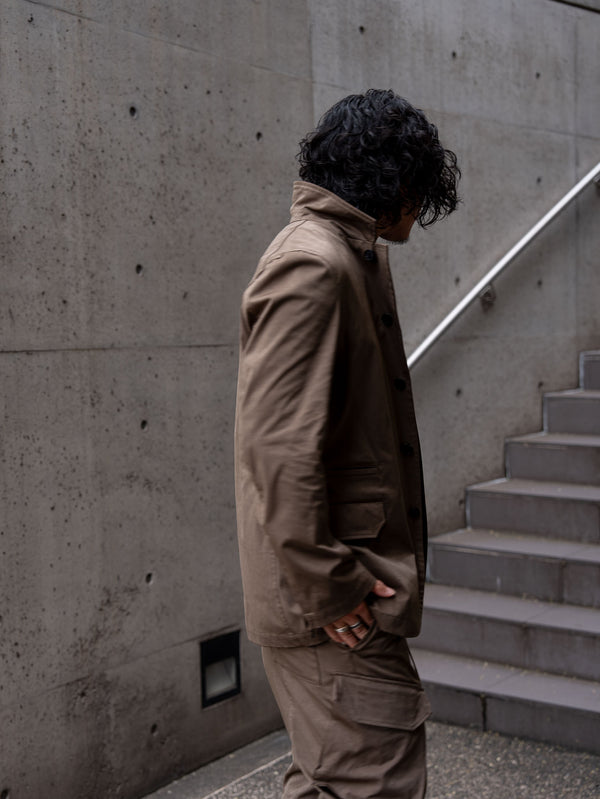 Velvet Suede Tailored Jacket [UMBER]