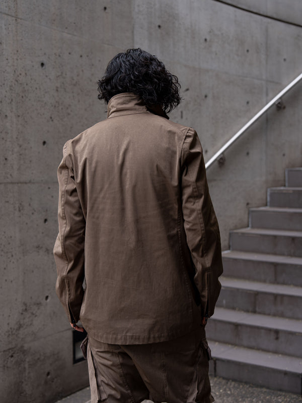 Velvet Suede Tailored Jacket [UMBER]