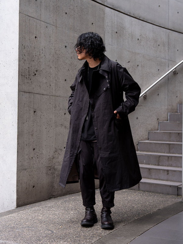 Velvet Suede Motorcycle Coat [BLACK]