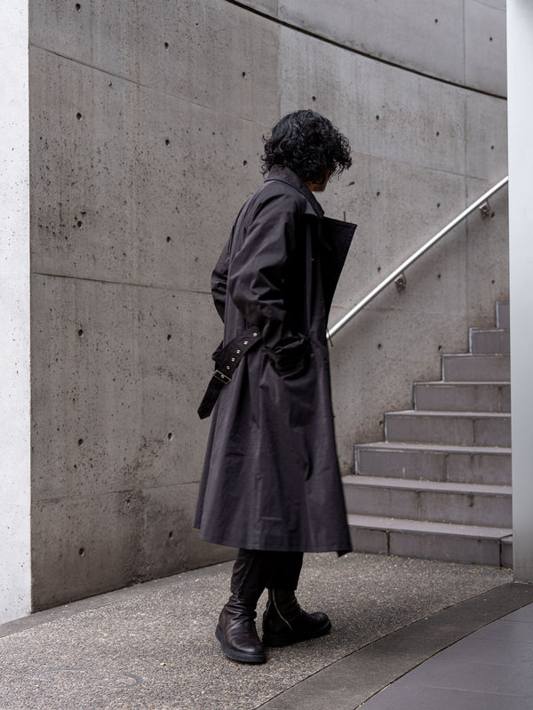 Velvet Suede Motorcycle Coat [BLACK]