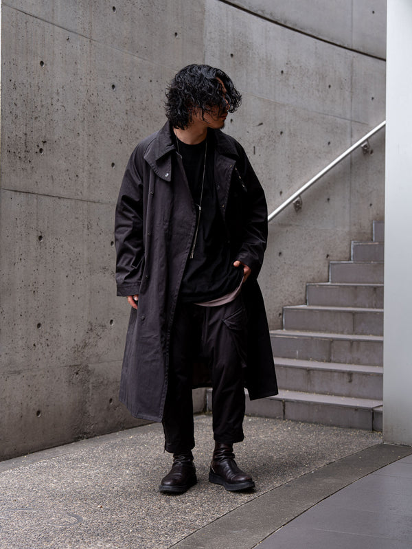 Velvet Suede Motorcycle Coat [BLACK]