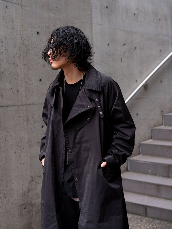 Velvet Suede Motorcycle Coat [BLACK]
