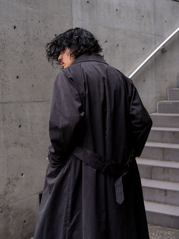 Velvet Suede Motorcycle Coat [BLACK]