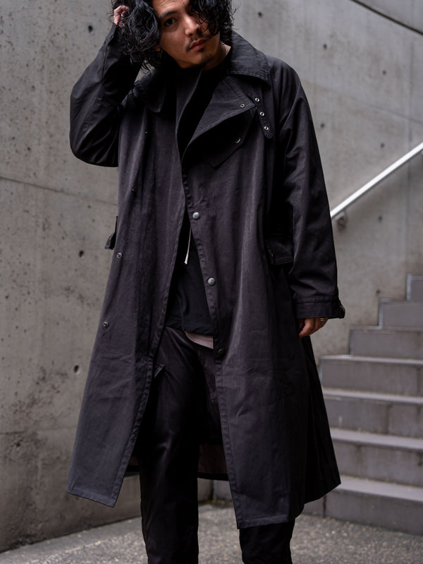 Velvet Suede Motorcycle Coat [BLACK]