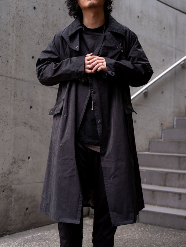 Velvet Suede Motorcycle Coat [BLACK]
