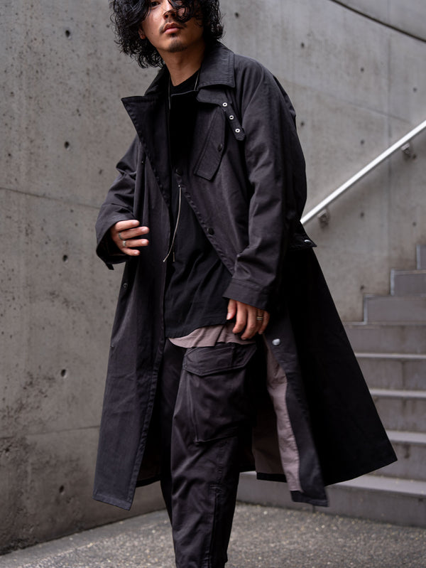 Velvet Suede Motorcycle Coat [BLACK]