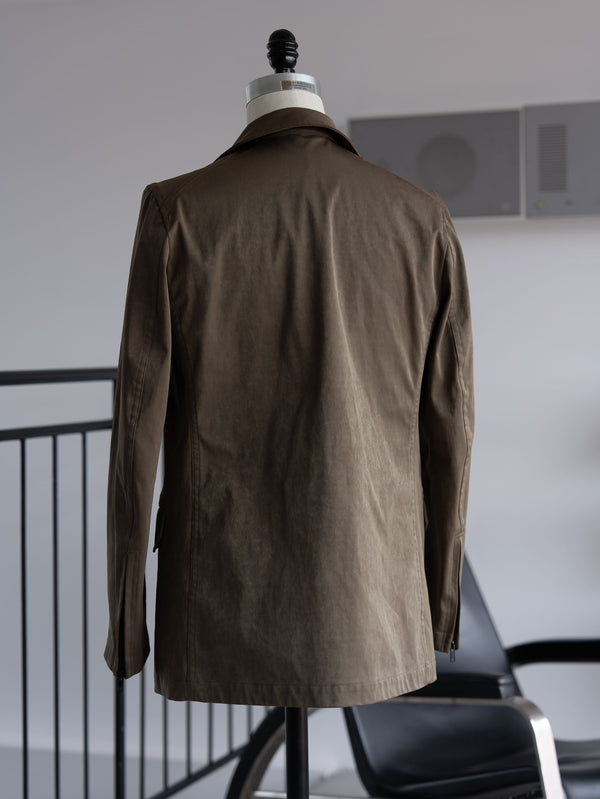 Velvet Suede Tailored Jacket [UMBER]