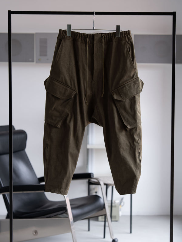 Velvet Suede Sarouel Crop Pants [UMBER]