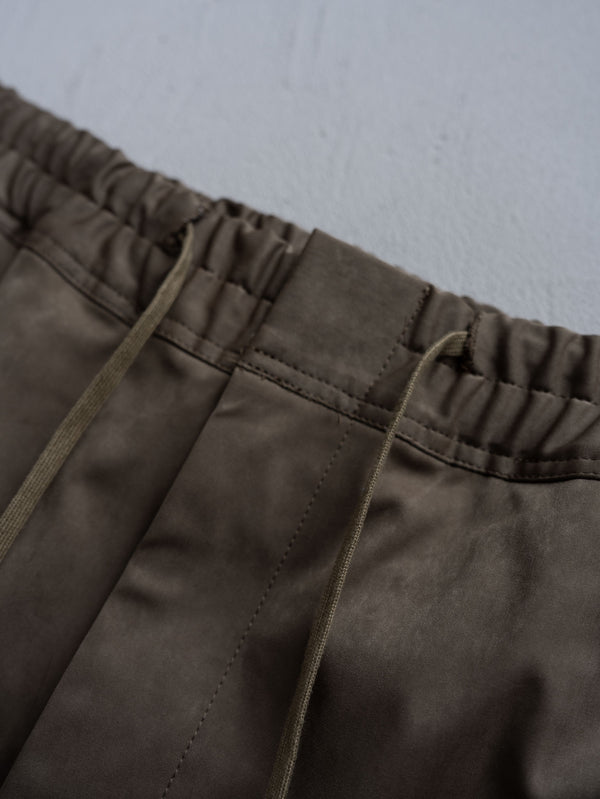 Velvet Suede Sarouel Crop Pants [UMBER]