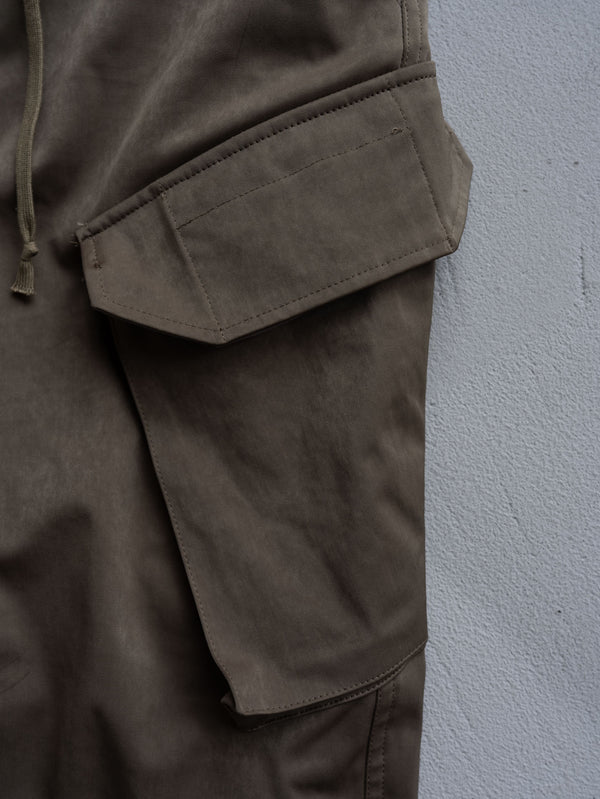 Velvet Suede Sarouel Crop Pants [UMBER]