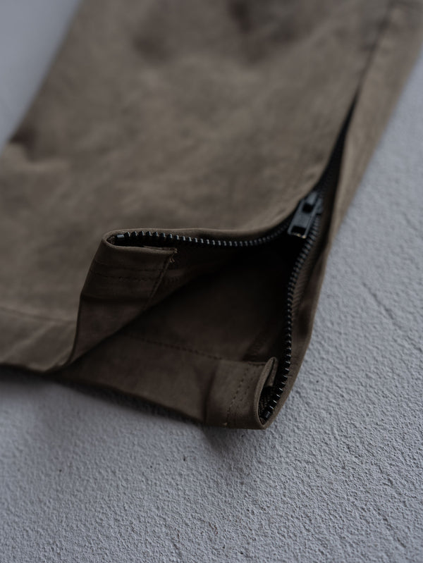 Velvet Suede Sarouel Crop Pants [UMBER]