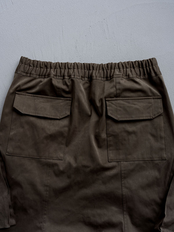 Velvet Suede Sarouel Crop Pants [UMBER]