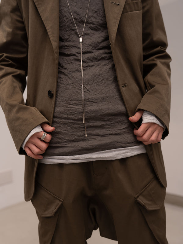Craft Fabric Layered L/S T-shirt [FOG GRAY]