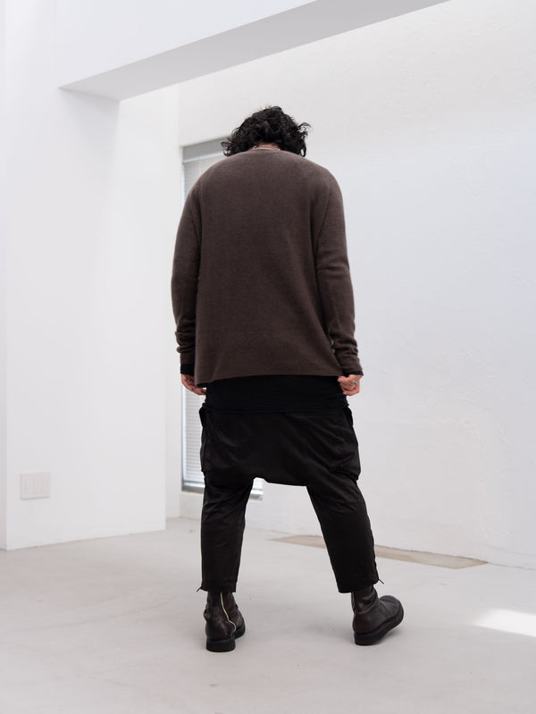 Craft Fabric Layered L/S T-shirt [BLACK]