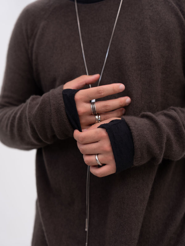 Craft Fabric Layered L/S T-shirt [BLACK]