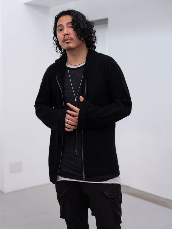 Craft Fabric Layered L/S T-shirt [BLACK]