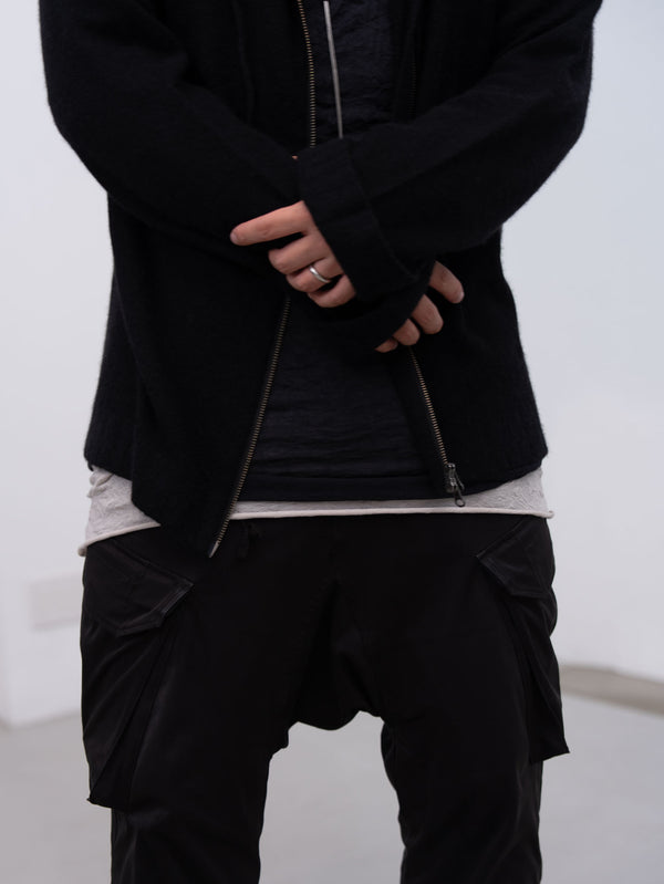 Craft Fabric Layered L/S T-shirt [BLACK]