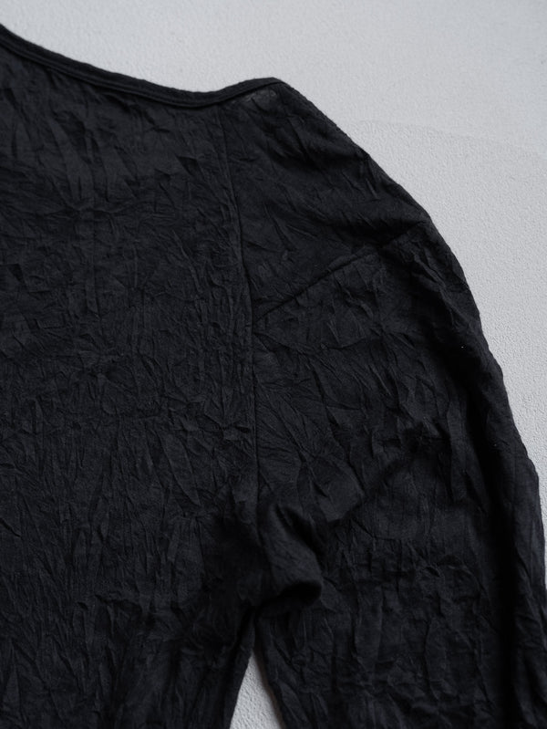 Craft Fabric Layered L/S T-shirt [BLACK]