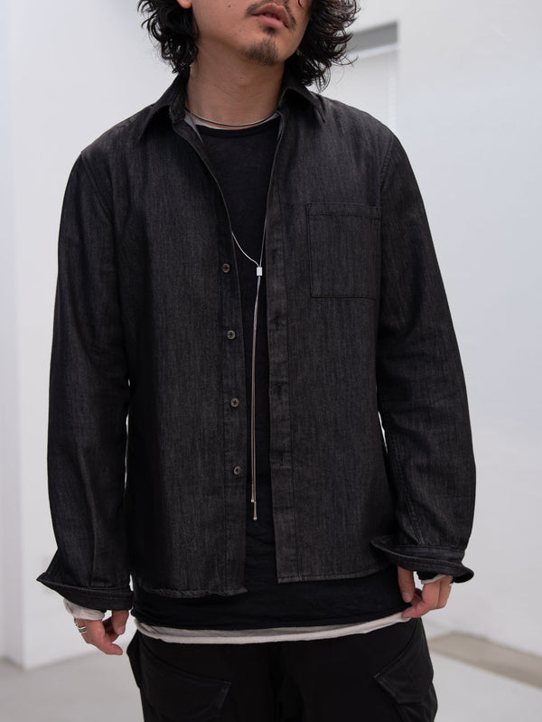 Craft Fabric Layered L/S T-shirt [BLACK]