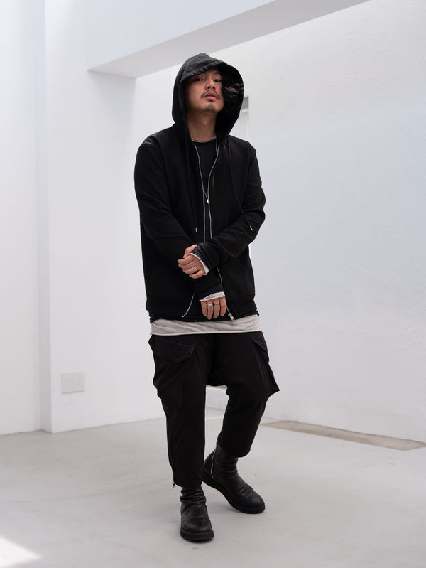 Craft Fabric Layered L/S T-shirt [BLACK]