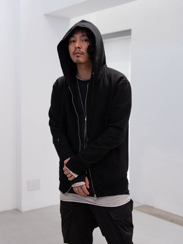 Craft Fabric Layered L/S T-shirt [BLACK]