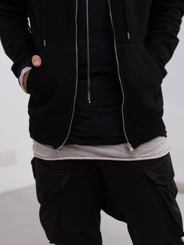 Craft Fabric Layered L/S T-shirt [BLACK]