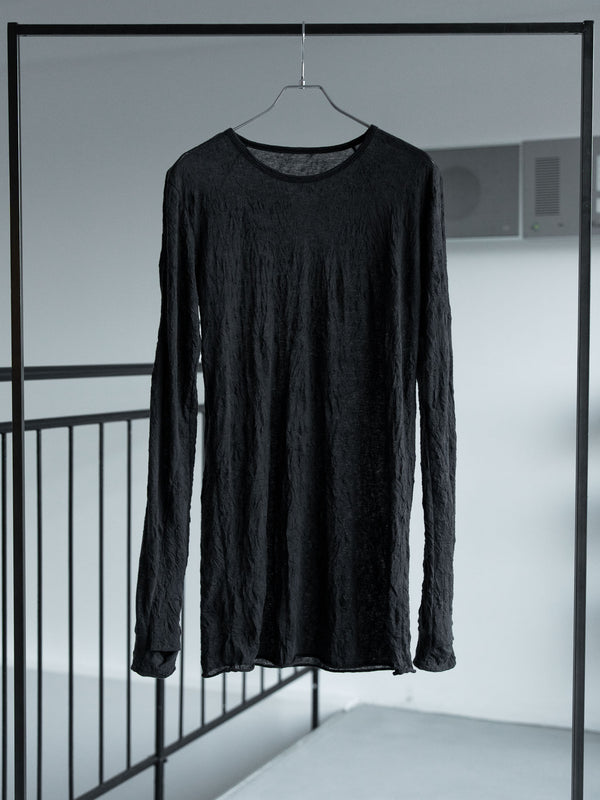 Craft Fabric Layered L/S T-shirt [BLACK]
