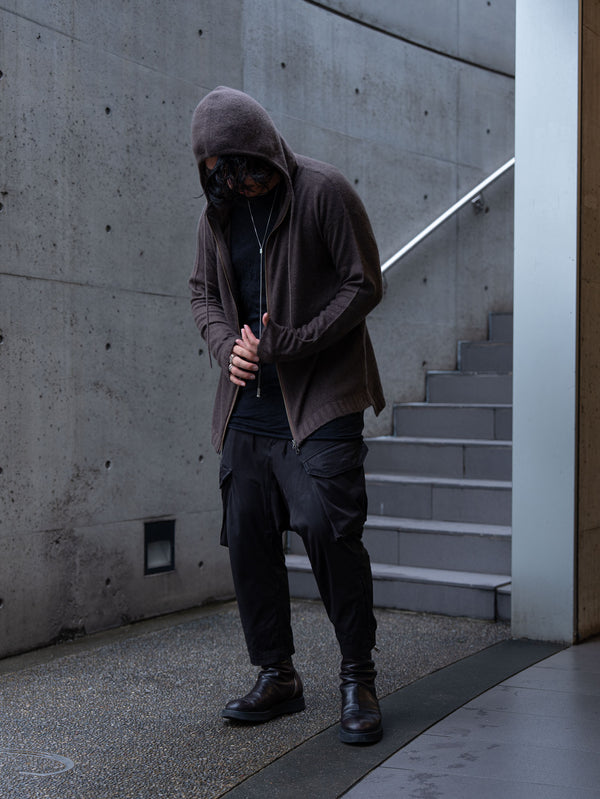 Cashmere Double Zip Hoodie【taupe】