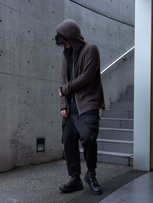 Cashmere Double Zip Hoodie【taupe】