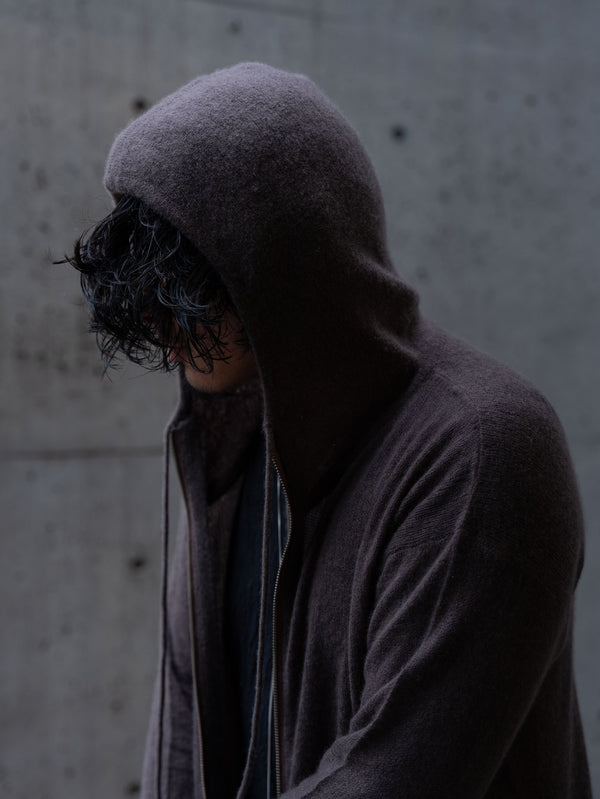 Cashmere Double Zip Hoodie【taupe】