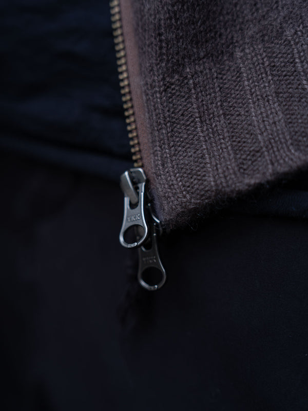 Cashmere Double Zip Hoodie【taupe】