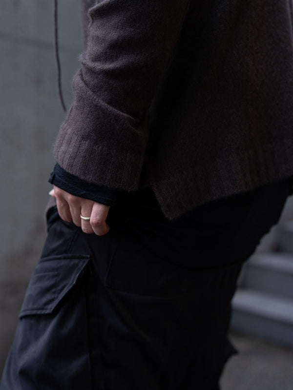 Cashmere Double Zip Hoodie【taupe】