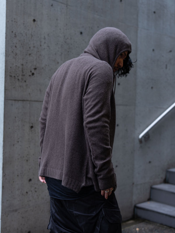 Cashmere Double Zip Hoodie【taupe】