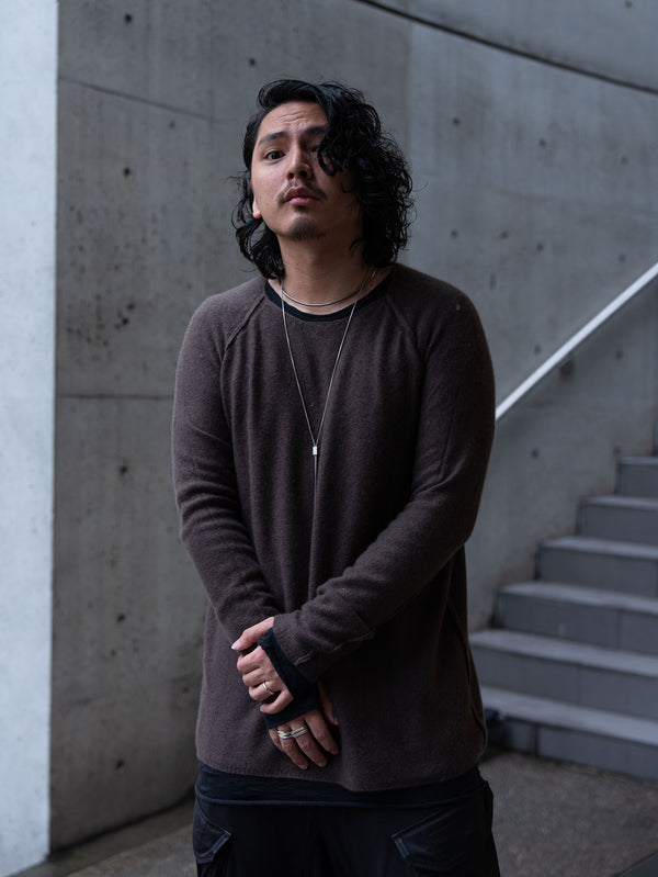 Cashmere Middle Boatneck Sweater【taupe】