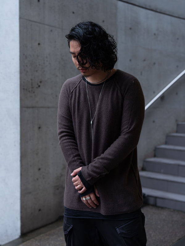 Cashmere Middle Boatneck Sweater【taupe】