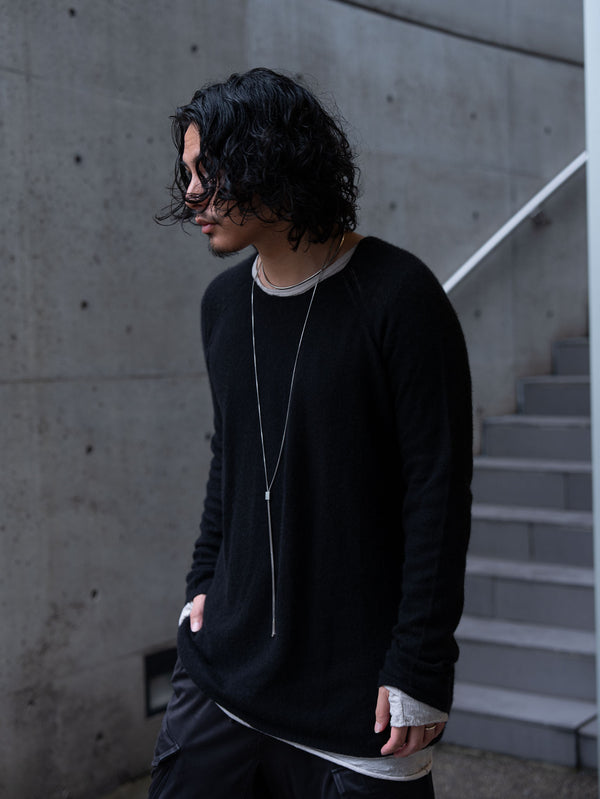 Cashmere Middle Boatneck Sweater【black】