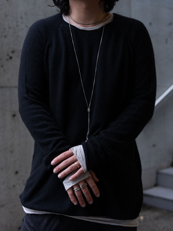 Cashmere Middle Boatneck Sweater【black】