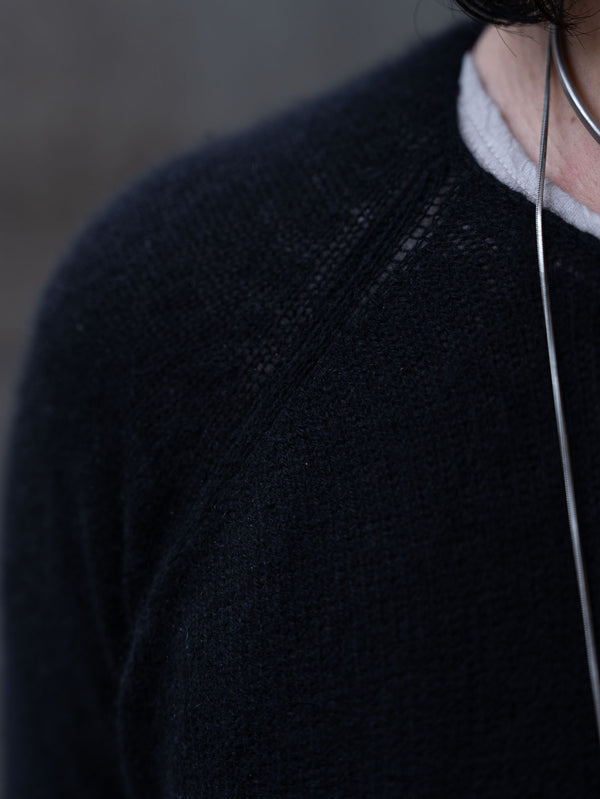 Cashmere Middle Boatneck Sweater【black】