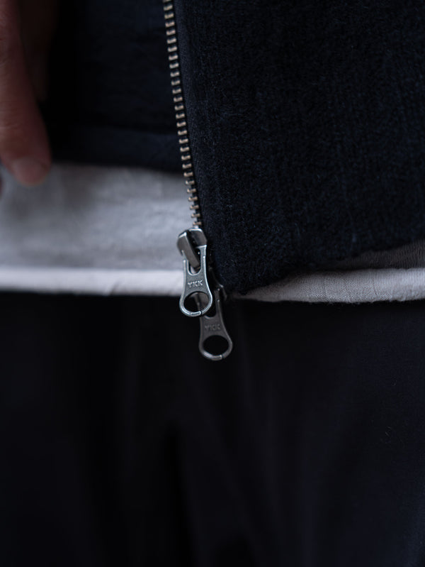 Cashmere Double Zip Hoodie【black】