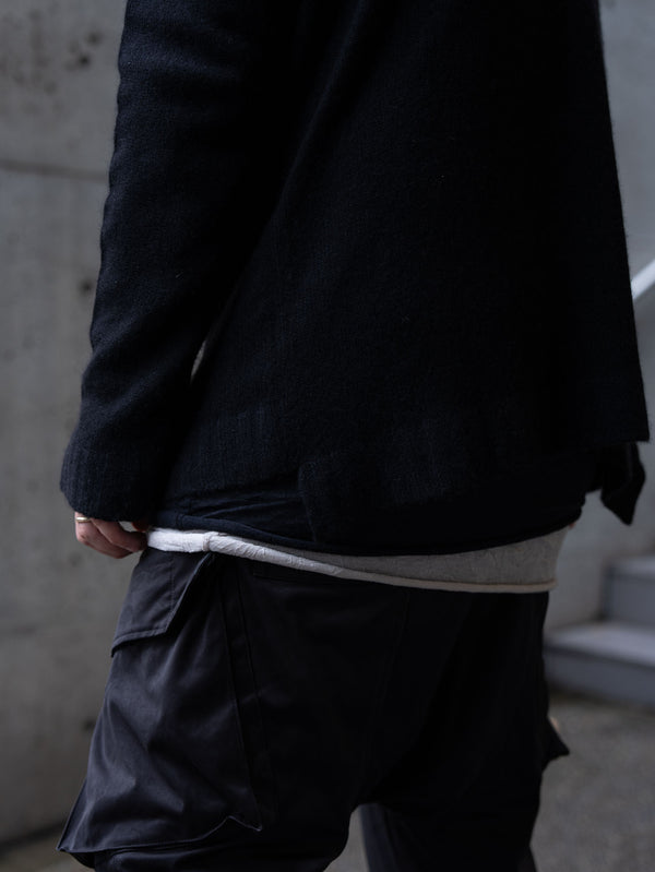 Cashmere Double Zip Hoodie【black】