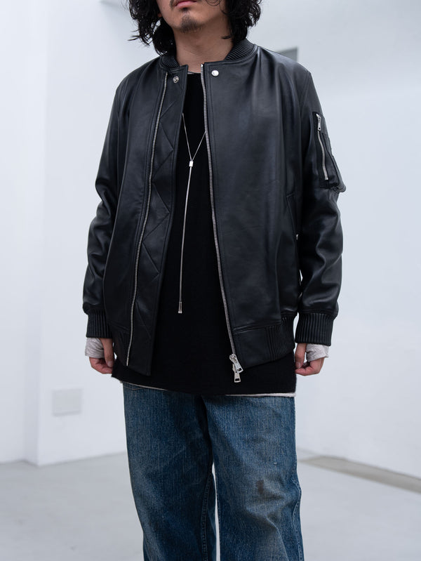 Cashmere Middle Boatneck Sweater【black】