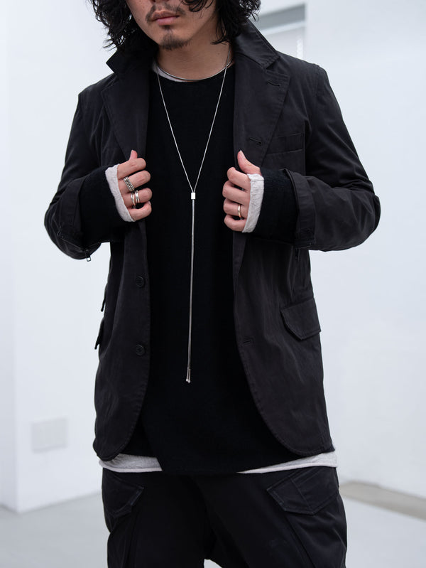 Cashmere Middle Boatneck Sweater【black】